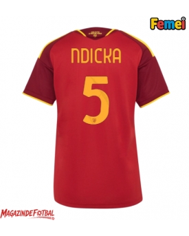 AS Roma Evan Ndicka #5 Tricou Fotbal Replică 2026-27 Femei Acasa AS Roma Evan Ndicka #5 Tricou Fotbal Replică 2026-27 Femei Acasa